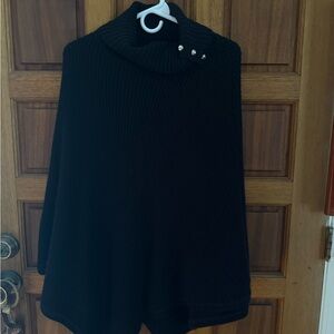 Michael Kors Black Poncho Sweater